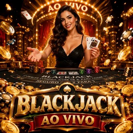 Dealer profissional de blackjack distribuindo cartas em mesa ao vivo
